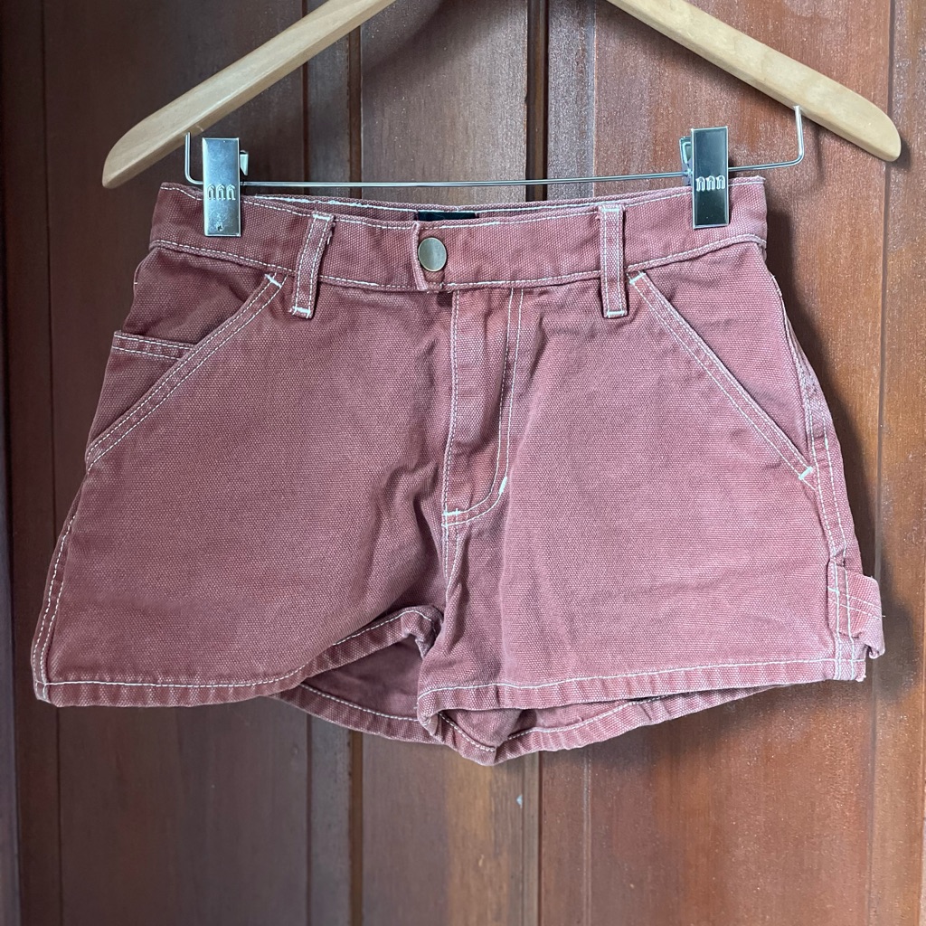 Bdg Urban Outfitters Women's 26 Brown Utility Denim Shorts